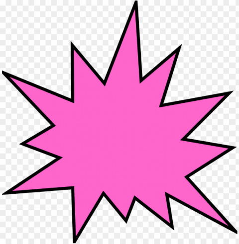 image freeuse download pink star burst clip art at - comic book star Isolated Item in HighQuality Transparent PNG