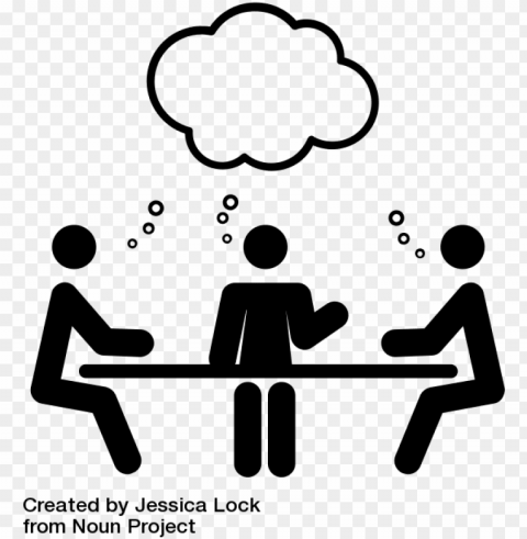 image illustration of people at a table working together - icon worksho PNG no watermark