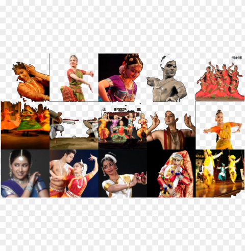 image of indian dances - collage PNG Graphic with Clear Isolation