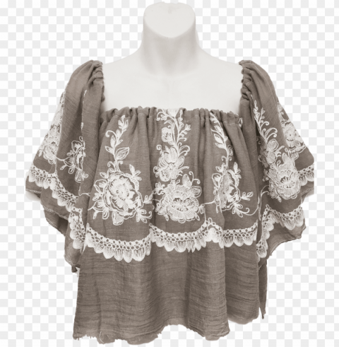 image of rum & ruffles collection blouse caramel PNG graphics with clear alpha channel