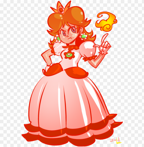 image result for fire princess daisy mario and luigi Clear background PNG elements