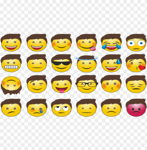 imagenes de emojis de emociones Transparent Background Isolation of PNG