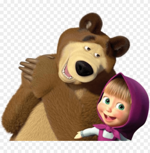 imágenes de masha y el oso con fondo transparente - masha the bear PNG with Isolated Object and Transparency
