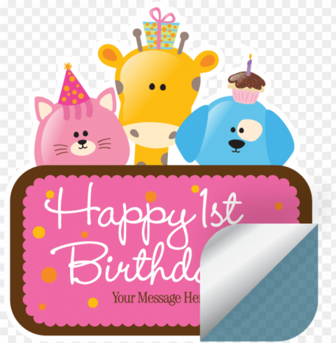 impressão de etiquetas adesivas rotulo adesivo - happy 1st birthday text Transparent PNG images extensive gallery PNG transparent with Clear Background ID 702ce02c