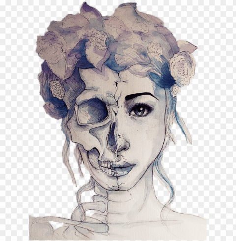 in by corina burnette on drawings and pictures - half human half skull Isolated Character on HighResolution PNG