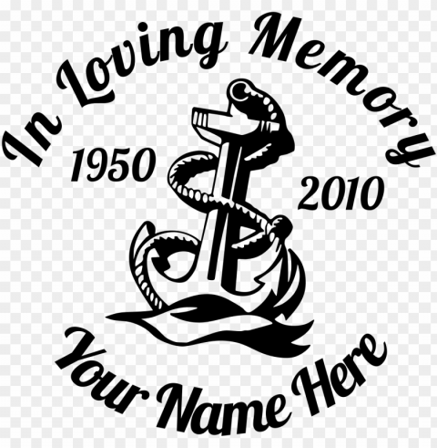 in loving memory anchor sticker designer navy anchor - loving memory heart sticker PNG transparency images