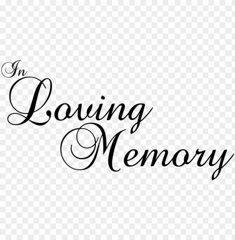 in memory of - loving memory no PNG with Clear Isolation on Transparent Background