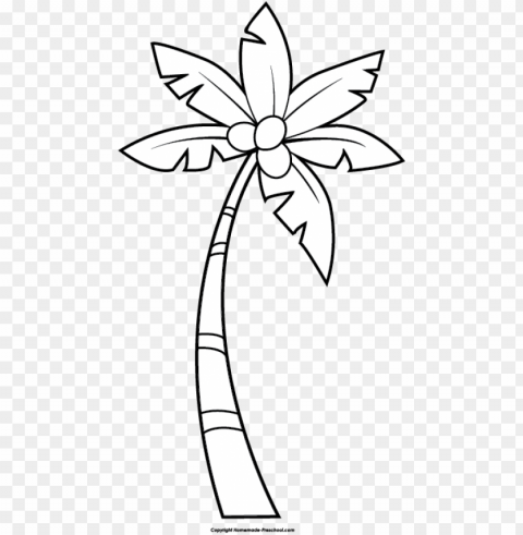 in palm tree clipart black and white - clipart palm tree black and white Isolated Item with Transparent PNG Background