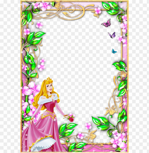 in frames disney cartoon heroes lordofdesigncom - princess aurora picture frame Clear PNG graphics free