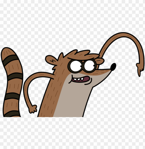 in your face - rigby regular show PNG Image with Isolated Artwork