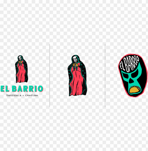 including a dead madonna holding a taco and a luchador - illustratio PNG transparent designs PNG transparent with Clear Background ID c69375be