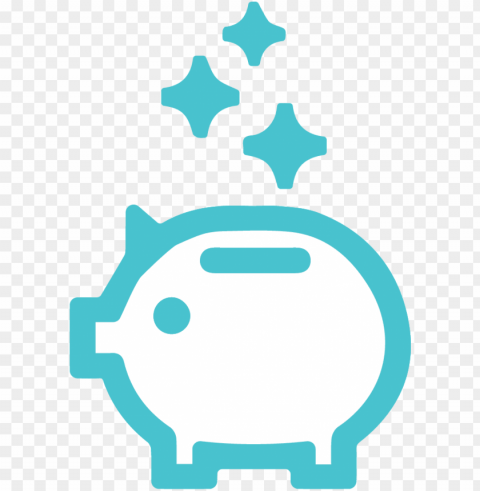 increasing revenue in piggy bank icon - illustratio PNG with transparent background for free