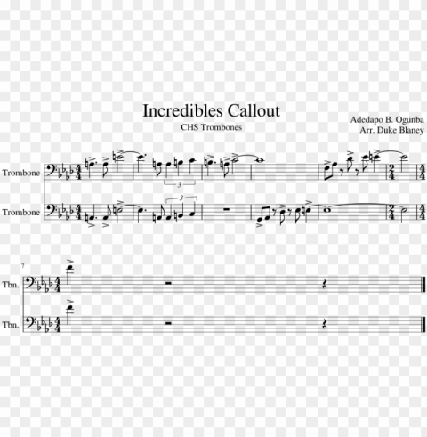incredibles callout sheet music for trombone download - hedwig's theme flute Transparent Background Isolation of PNG