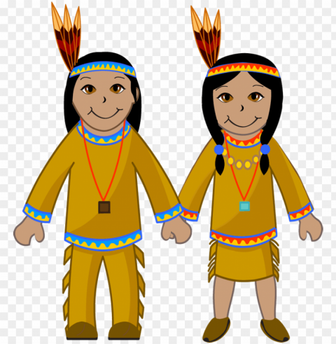 indian clipart family member - native american indians clipart Clear Background PNG Isolated Illustration