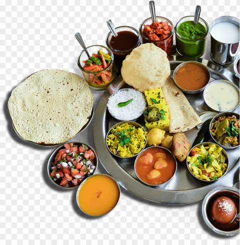 indian food banner free library - indian veg thali ClearCut Background Isolated PNG Design