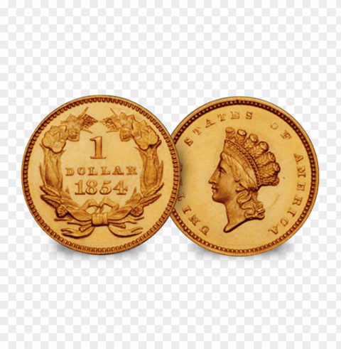 indian gold coin PNG for design