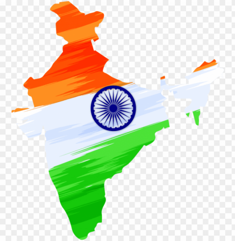 Indian Independence Day Design With Map - India Independence Day 2018 Isolated Item On HighResolution Transparent PNG