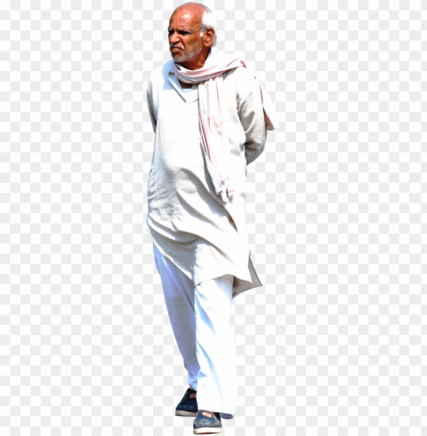 Indian Man Walking High Resolution PNG Isolated Illustration