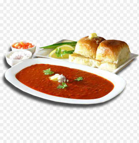 indian mumbai street food - pav bhaji images Isolated PNG Element with Clear Transparency