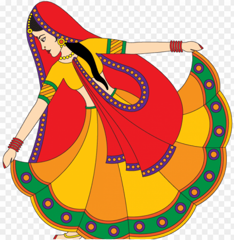 indian traditional dancer vector attire dress folk - indian welcome lady logo Transparent PNG images collection
