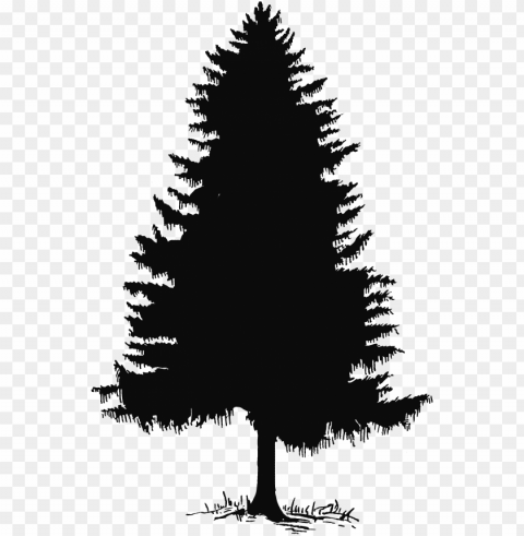 ine tree tree silhouette and clip art on - pine tree silhouette Isolated PNG Object with Clear Background
