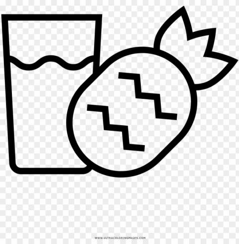 ineapple juice coloring page - draw attention icon Transparent PNG Isolated Graphic with Clarity