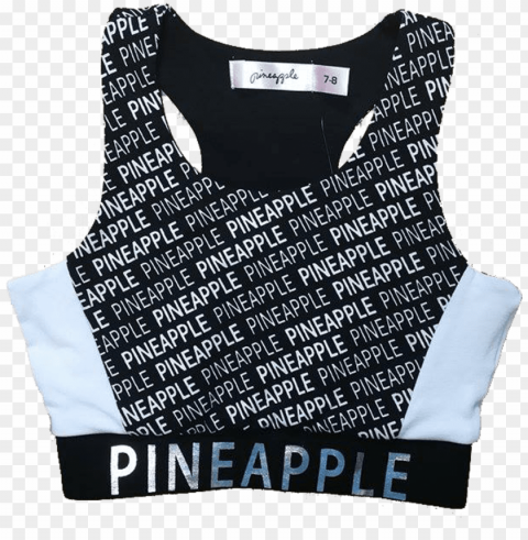 ineapple panel crop top - active tank PNG Image with Isolated Graphic