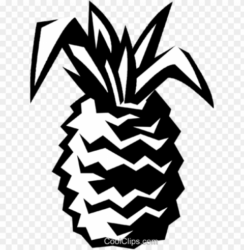 ineapple royalty free vector clip illustration - pineapple vector black Transparent Background PNG Isolated Art