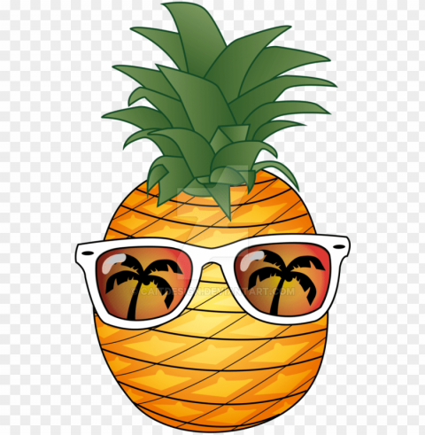 ineapple summer by caitdesign on deviantart vector - pineapple summer clip art transparent Clear Background PNG Isolated Graphic Design