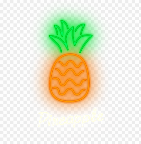 ineapple neon - pineapple Transparent PNG Isolated Subject