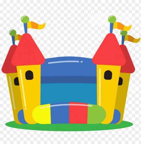 inflatable fun for all premium affordable inflatable - bouncy castle silhouette HighQuality PNG with Transparent Isolation
