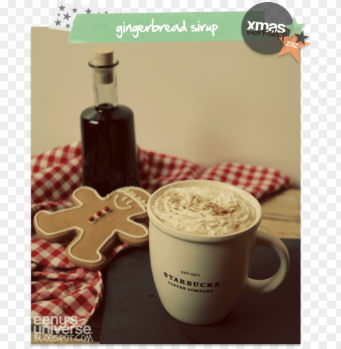 ingerbread syrup for white choc hot chocolate cups - white coffee PNG for educational use