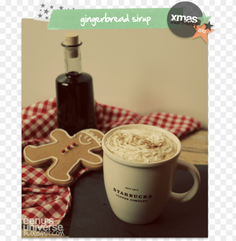 ingerbread syrup for white choc hot chocolate cups - white coffee PNG for educational use PNG transparent with Clear Background ID 854188a2