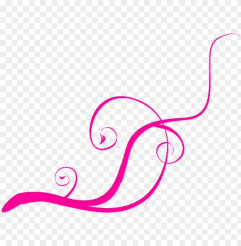 ink abstract lines transparent images - pink swirl borders transparent Isolated Element with Clear Background PNG