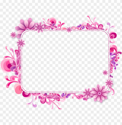 ink and purple vector frame - girly border Isolated Character with Clear Background PNG