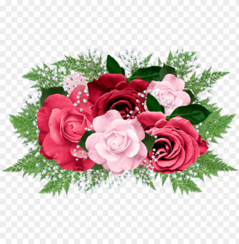 ink and red rose bouquet rose bouquet clip art Transparent Background Isolation in HighQuality PNG