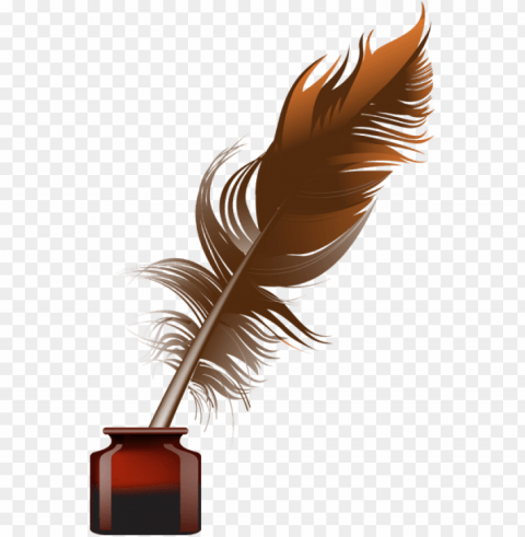 ink bottle and quill clipart - quill and ink Transparent Cutout PNG Graphic Isolation