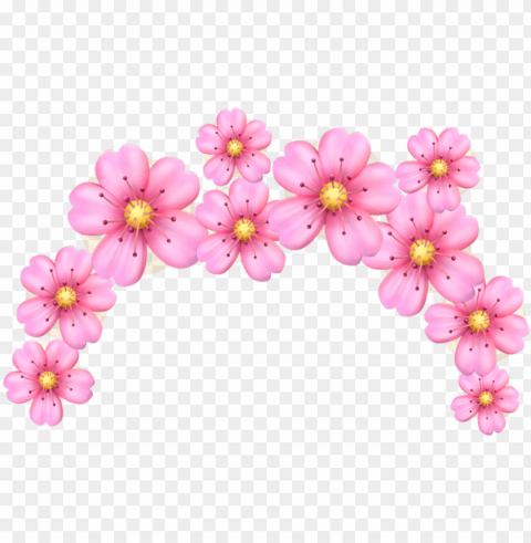 ink flower crown emoji pinkfloweremojicrown remixit - blue flower crown emoji PNG transparent vectors