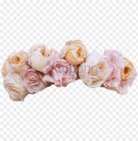 ink flower crown floral garland flower garlands - pink pastel flower crown Free PNG images with transparent backgrounds