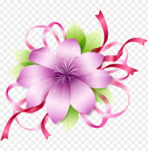 ink flower images - flower border design PNG for presentations