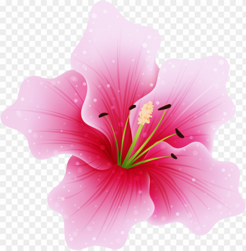 ink flower by hanabell1 on deviantart - pink flower Isolated Design Element on Transparent PNG