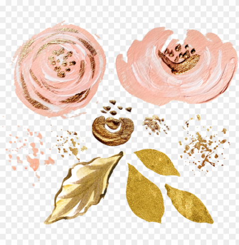 ink gold watercolor plant ink paint flowers freetoedit - watercolor painti HighResolution Transparent PNG Isolation
