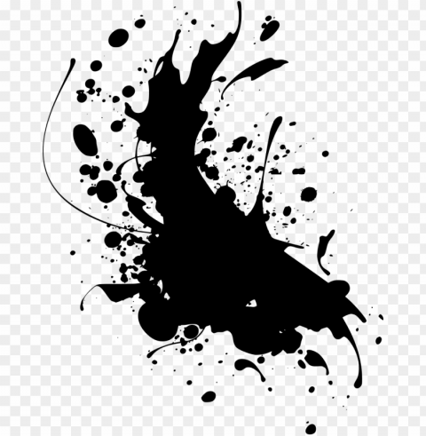 ink grunge brush spray free image icon - paint splatter Isolated Artwork on Transparent PNG