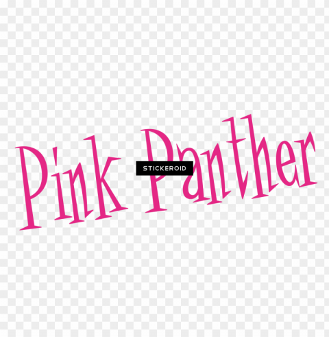 ink panther logo - pink panther Isolated Illustration on Transparent PNG