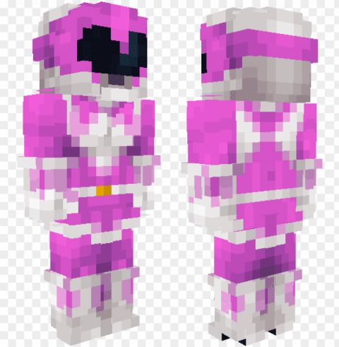 ink ranger - minecraft skin power rangers mighty morphin pink PNG Graphic Isolated on Clear Background Detail