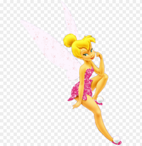 ink tinker bell photo - pink tinkerbell CleanCut Background Isolated PNG Graphic