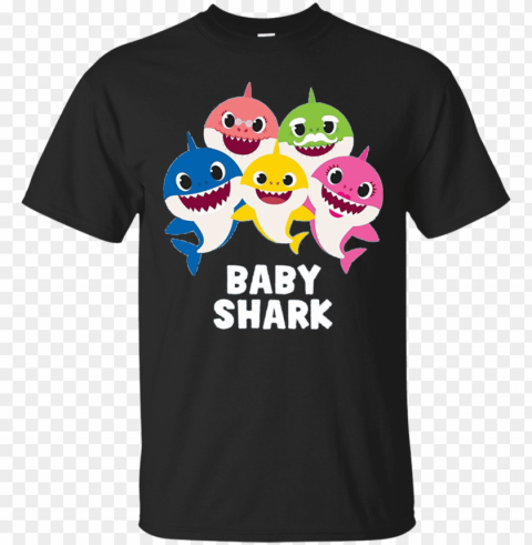 inkfong baby shark family t shirt hoodie sweater - baby shark t shirt Isolated PNG Element with Clear Transparency