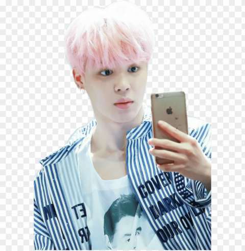 inkhair chimchim jiminnie - bts pink aesthetic jimi PNG images with transparent space