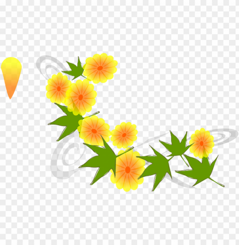 inspired yellow flower flowers japanese nature - mother's day Isolated Artwork on Clear Transparent PNG
