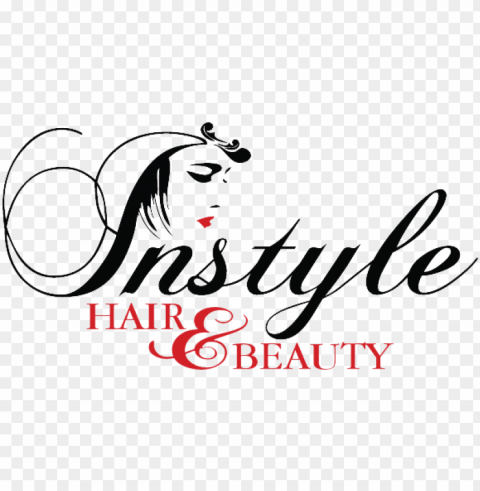 instyle beauty salon hairdresser - beauty hair salon logo Transparent Cutout PNG Isolated Element